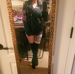 Art Class Faux Leather Jacket with a Twist!!